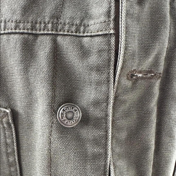 Sorel Duck barn Chore Jacket olive green canvas Pockets EUC size XL - Picture 6 of 13